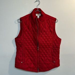 Talbots brand women’s puffer vest size M red color
